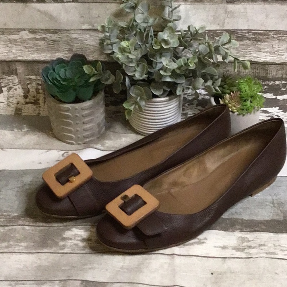 Hermes Brown Flats Sz 40